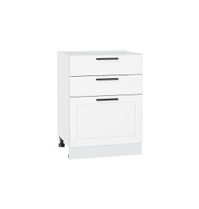 Шкаф нижний с 3-мя ящиками Глетчер, цвет: Айленд Силк