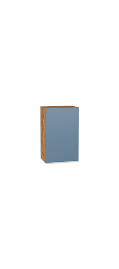 Шкаф верхний с 1-ой дверцей Фьюжн, цвет: Silky Blue | ПЭТ, Silky Blue