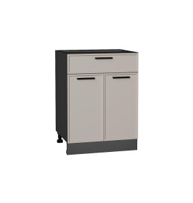 Шкаф нижний с 2-мя дверцами и ящиком Фрейм, цвет: Clay Silk