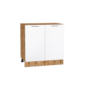 Шкаф нижний с 2-мя дверцами Валерия-М, цвет: Белый глянец