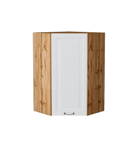 Шкаф верхний угловой Ницца, цвет: Белый