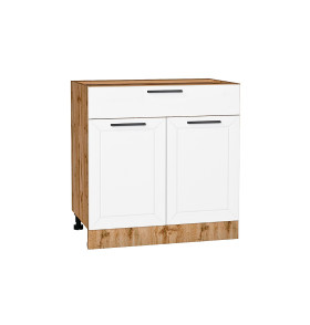 Шкаф нижний с 2-мя дверцами и ящиком Глетчер, цвет: Айленд Силк