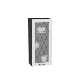 Шкаф верхний с 1-ой остекленной дверцей Ницца, цвет: Белый