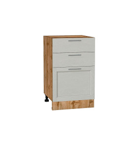 Шкаф нижний с 3-мя ящиками Сканди, цвет: Cappuccino Softwood