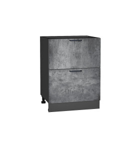 Шкаф нижний с 2-мя ящиками Флэт, цвет: Temple Stone 2S