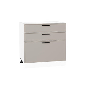 Шкаф нижний с 3-мя ящиками Фрейм, цвет: Clay Silk