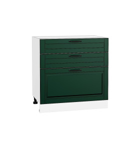 Шкаф нижний с 3-мя ящиками Дублин, цвет: Special Green