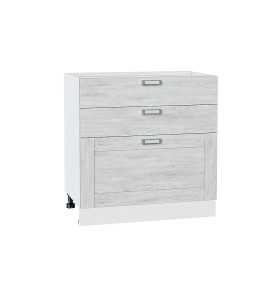 Шкаф нижний с 3-мя ящиками Лофт, цвет: Nordic Oak