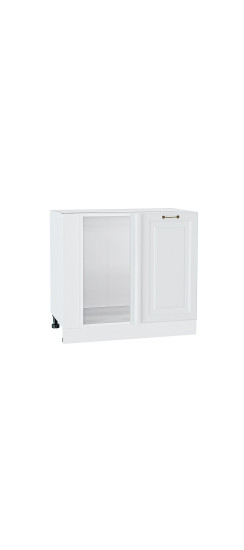 Шкаф нижний угловой Ницца, цвет: Белый | Пленка ПВХ., Белый