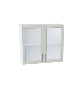 Шкаф верхний с 2-мя остекленными дверцами Сканди, цвет: Cappuccino Softwood