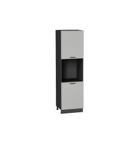 Шкаф пенал с 2-мя дверцами под технику Фрейм, цвет: Grey Silk