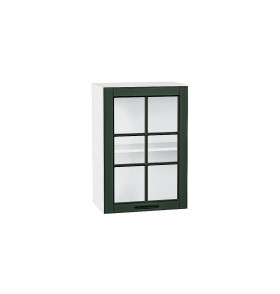 Шкаф верхний с 1-ой остекленной дверцей Дублин, цвет: Special Green