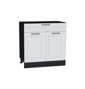 Шкаф нижний с 2-мя дверцами и ящиком Ницца, цвет: Blanco