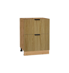 Шкаф нижний с 2-мя ящиками Евро, цвет: Дуб песочный