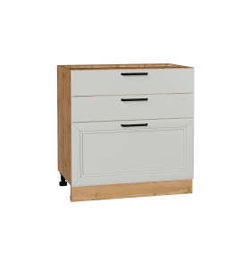 Шкаф нижний с 3-мя ящиками Нео, цвет: Grey Silk