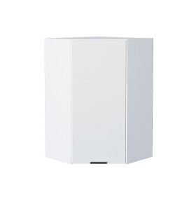 Шкаф верхний угловой Евро, цвет: Белый