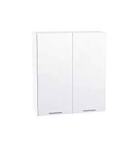 Шкаф верхний с 2-мя дверцами Валерия-М, цвет: Белый металлик