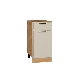 Шкаф нижний с 1-ой дверцей и ящиком Фрейм, цвет: Cream Silk