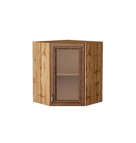 Шкаф верхний угловой остекленный Шале, цвет: Brown Dreamline