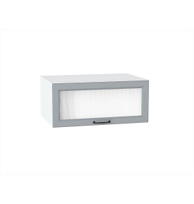 Шкаф верхний горизонтальный остекленный глубокий Ницца, цвет: Magnum