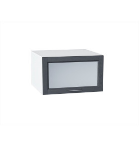 Шкаф верхний горизонтальный остекленный глубокий Сканди, цвет: Graphite Softwood