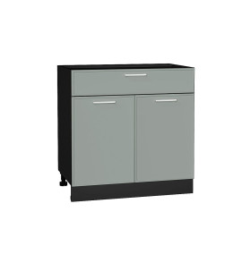 Шкаф нижний с 2-мя дверцами и ящиком Квадро, цвет: Аквамарин