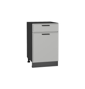 Шкаф нижний с 1-ой дверцей и ящиком Фрейм, цвет: Grey Silk