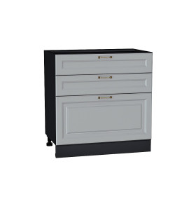 Шкаф нижний с 3-мя ящиками Ницца, цвет: Графит