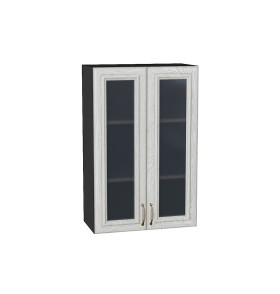 Шкаф верхний с 2-мя остекленными дверцами Шале, цвет: White Dreamline