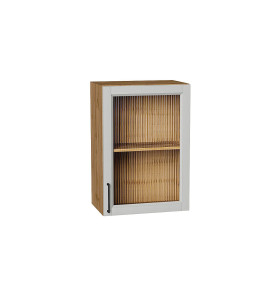 Шкаф верхний с 1-ой остекленной дверцей Сканди, цвет: Grey Silkwood