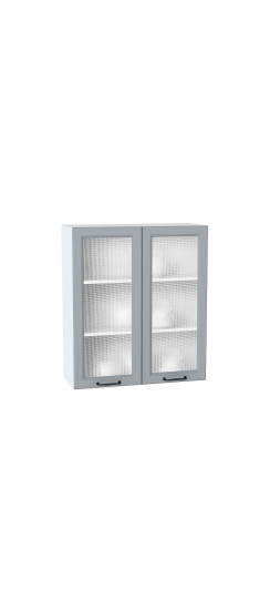 Шкаф верхний с 2-мя остекленными дверцами Ницца, цвет: Magnum | Эмаль высокой прочности Renner (Италия)., Magnum