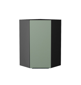 Шкаф верхний угловой Фьюжн, цвет: Silky Mint