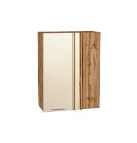 Шкаф верхний прямой угловой Валерия-М, цвет: Бежевый металлик