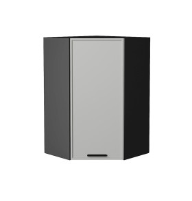 Шкаф верхний угловой Фрейм, цвет: Grey Silk