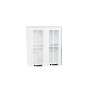 Шкаф верхний с 2-мя остекленными дверцами Дублин, цвет: Special White