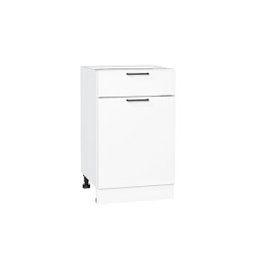 Шкаф нижний с 1-ой дверцей и ящиком Флэт, цвет: White In 2S