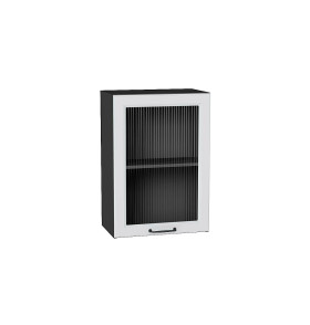 Шкаф верхний с 1-ой остекленной дверцей Ницца, цвет: Blanco