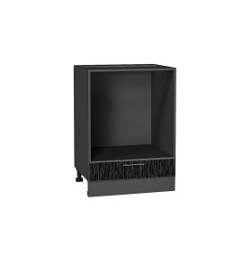 Шкаф нижний под духовку Валерия-М, цвет: Черный металлик дождь
