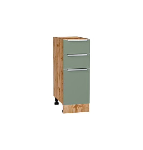 Шкаф нижний с 3-мя ящиками Фьюжн, цвет: Silky Mint