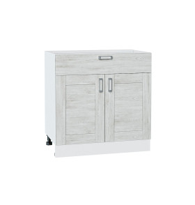 Шкаф нижний с 2-мя дверцами и ящиком Лофт, цвет: Nordic Oak