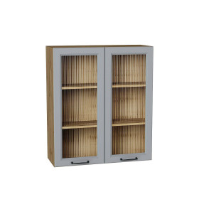 Шкаф верхний с 2-мя остекленными дверцами Ницца, цвет: Magnum