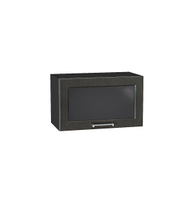 Шкаф верхний горизонтальный остекленный Прага, цвет: Венге премиум