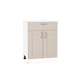 Шкаф нижний с 2-мя дверцами и ящиком Лофт, цвет: Cream Silk