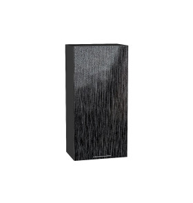 Шкаф верхний с 1-ой дверцей Валерия-М, цвет: Черный металлик дождь