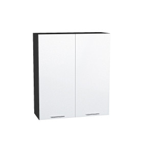 Шкаф верхний с 2-мя дверцами Валерия-М, цвет: Белый металлик