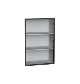 Фасад высокий со стеклом Ф-46Н AL в алюминиевой рамке, цвет: Черный