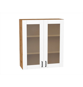 Шкаф верхний с 2-мя остекленными дверцами Лофт, цвет: Super White