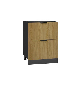 Шкаф нижний с 2-мя ящиками Евро, цвет: Дуб песочный