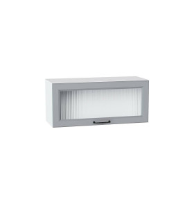 Шкаф верхний горизонтальный остекленный Ницца, цвет: Magnum