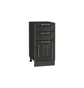 Шкаф нижний с 3-мя ящиками Прага, цвет: Венге премиум